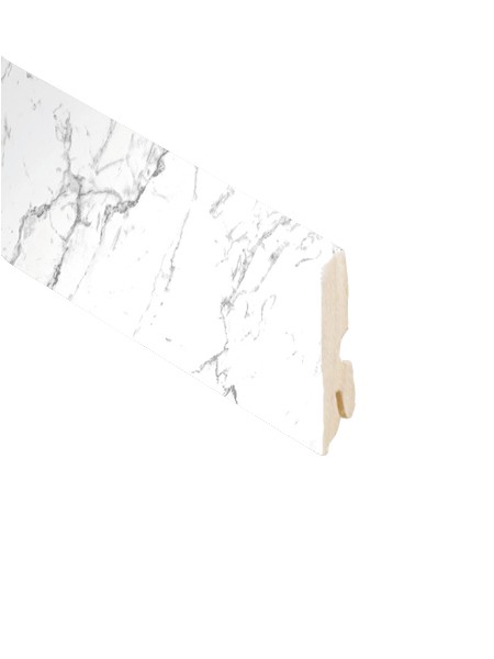 Falquon Sockelleiste - SOL2920- Carrara Marble im Hochglanzlook